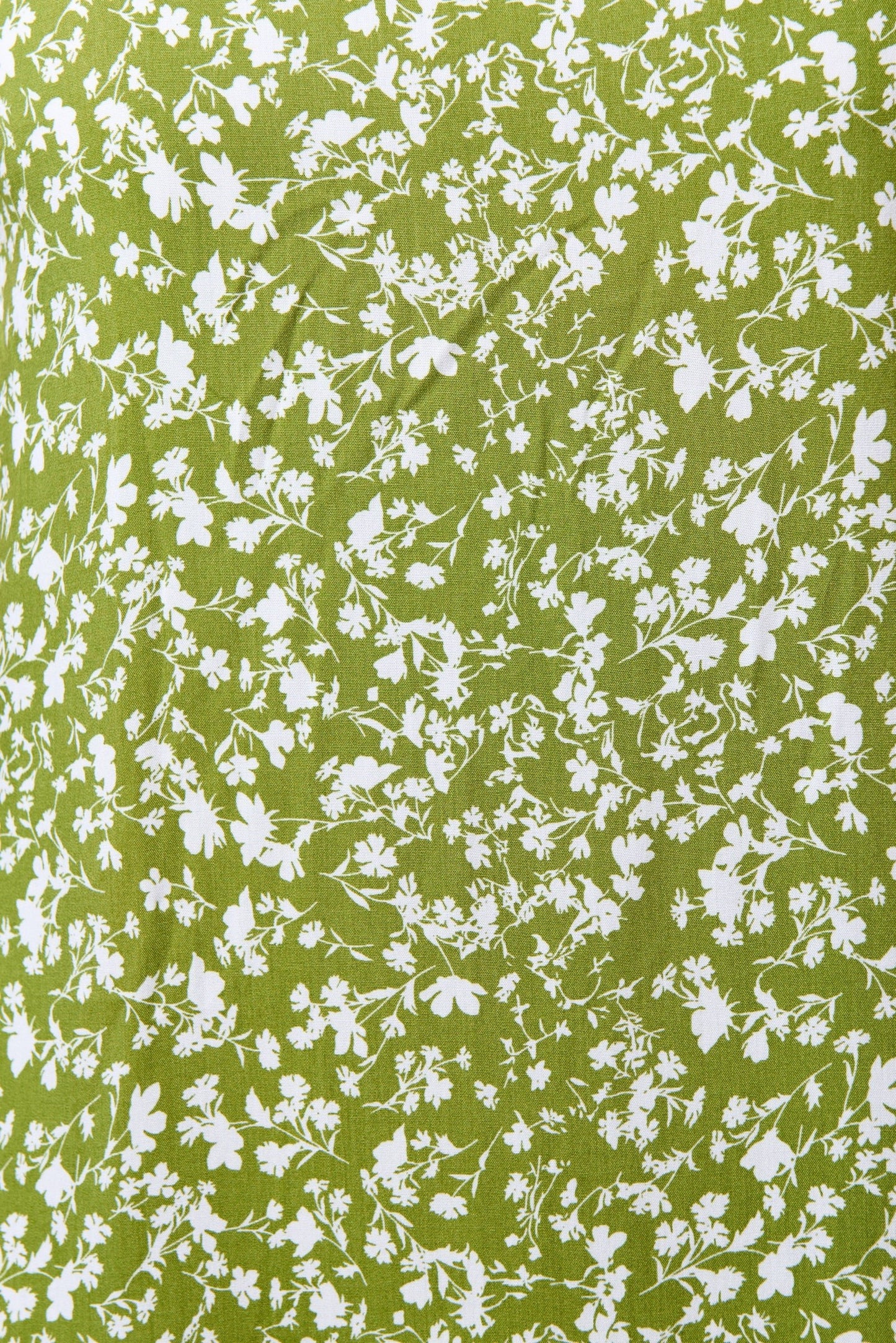 Inesa Negative Floral Print Short Sleeve Midi Shirtdress – Green - Bascora