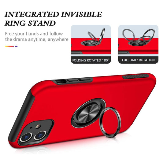 iPhone 11 Ring Holder Case Red Kickstand
