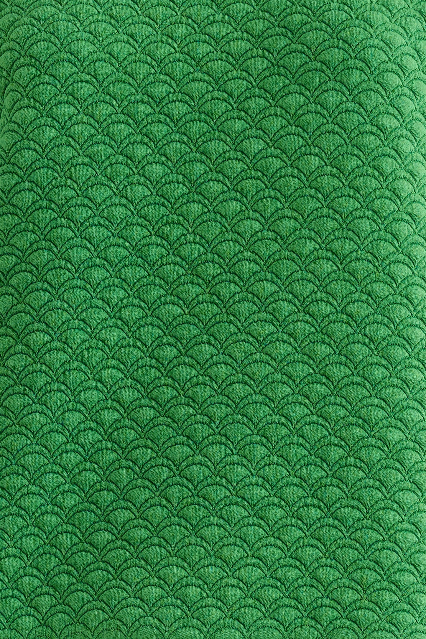 Jan Scallop Quilt Sweatshirt - Green - Bascora