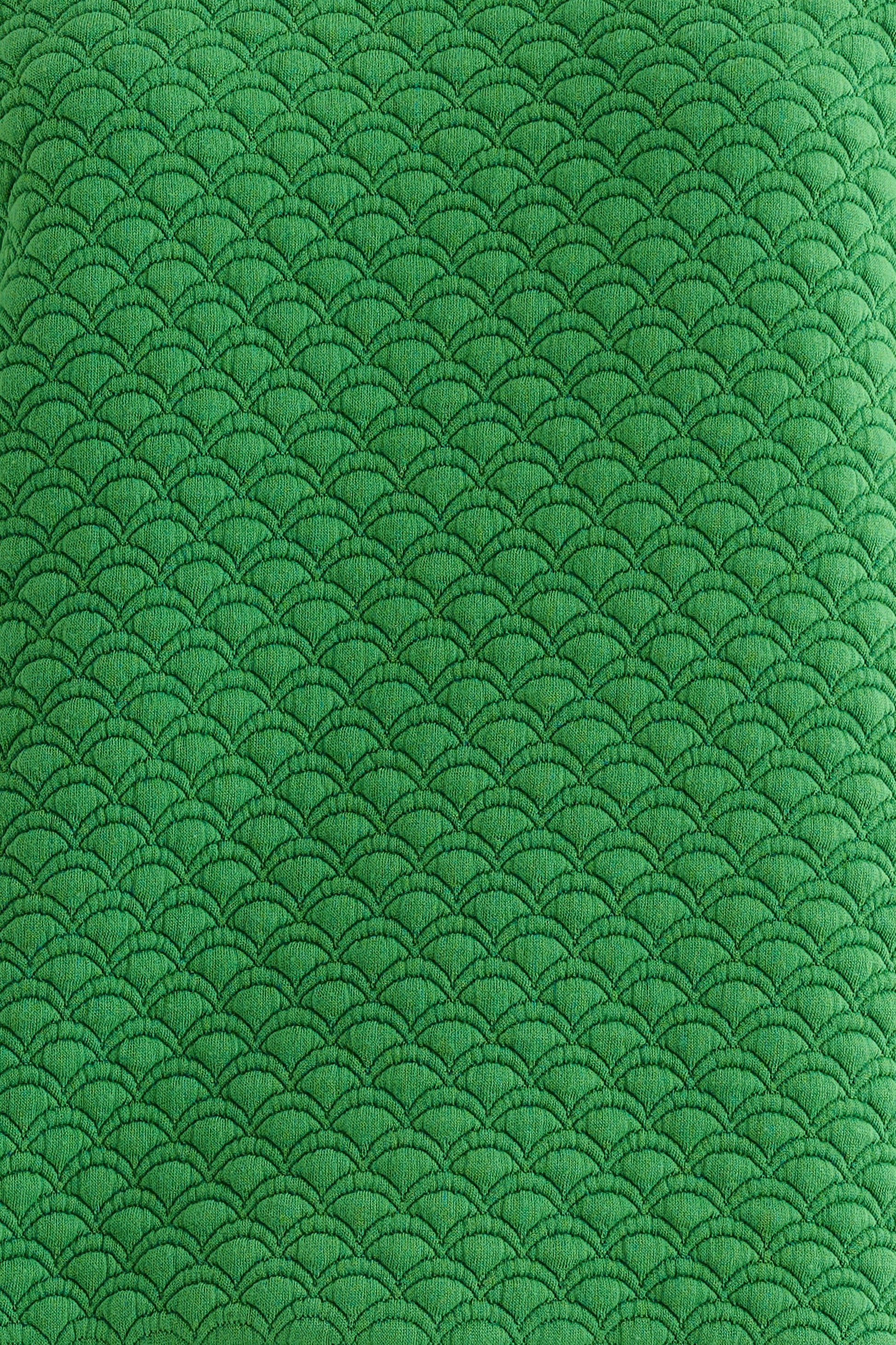 Jan Scallop Quilt Sweatshirt - Green - Bascora