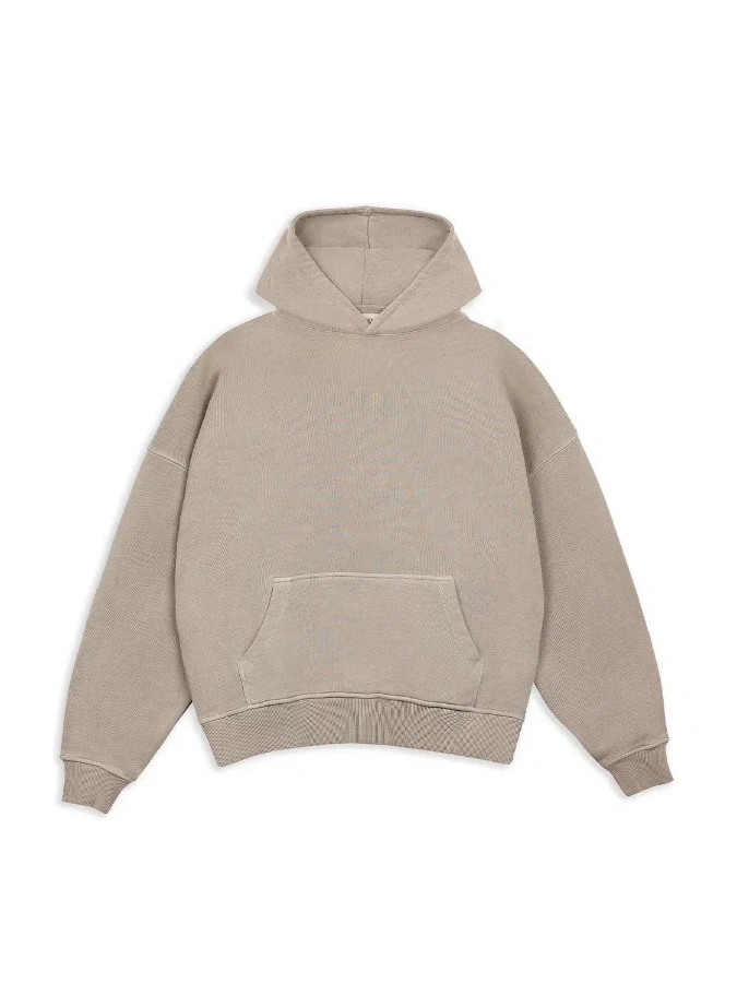 Beige hoodie on a white background