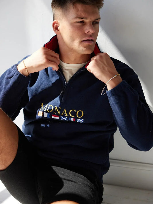 Monaco Vintage Fleece Navy - Bascora