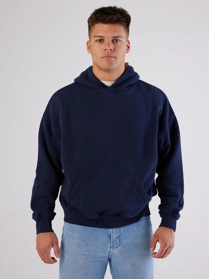 Antibes Heavyweight Hoodie Navy - Bascora