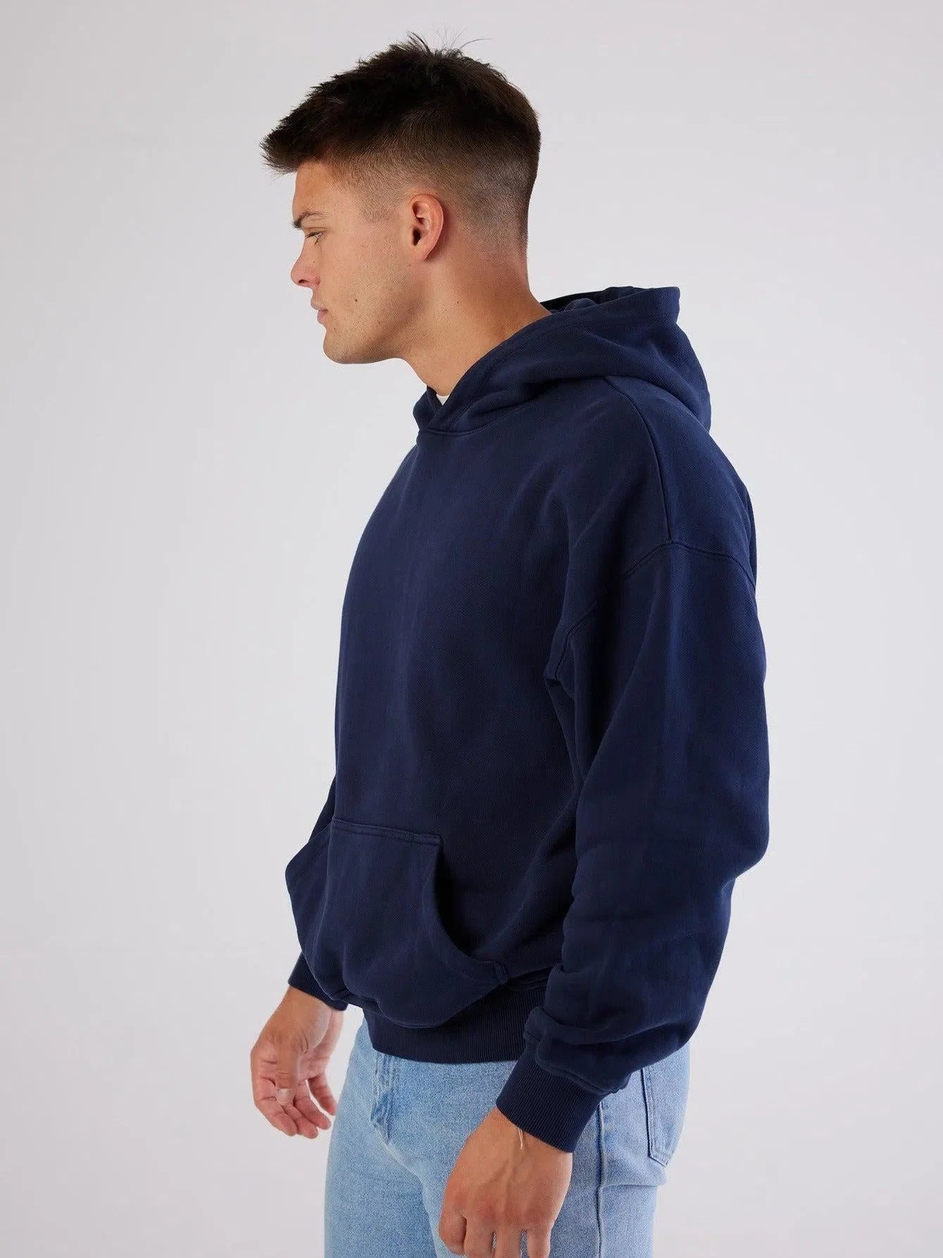 Antibes Heavyweight Hoodie Navy - Bascora