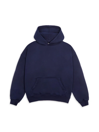 Antibes Heavyweight Hoodie Navy - Bascora