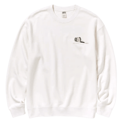 KAWS x UNIQLO UT Graphic Sweatshirt 'White' - Bascora