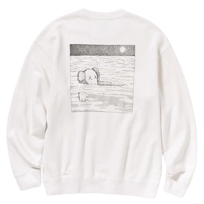 KAWS x UNIQLO UT Graphic Sweatshirt 'White' - Bascora