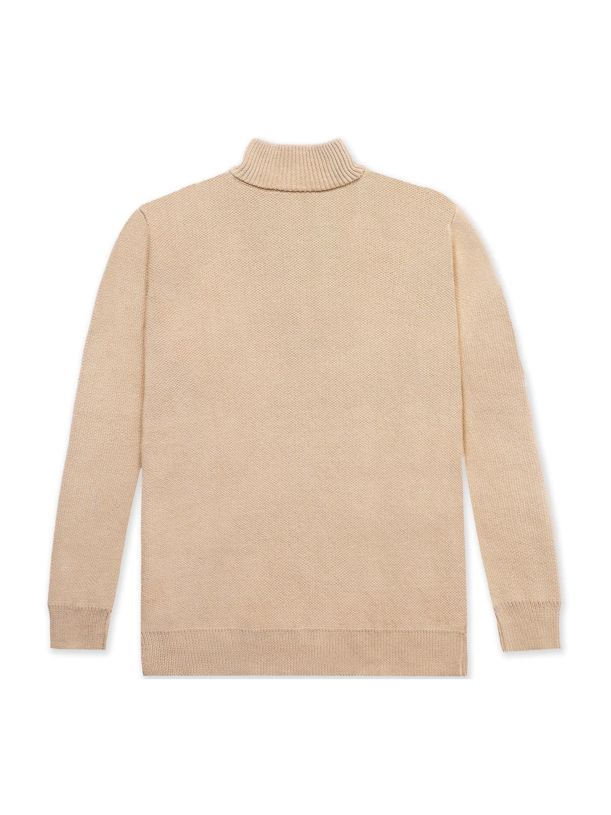 Knit ¼ Zip – Beige - Bascora