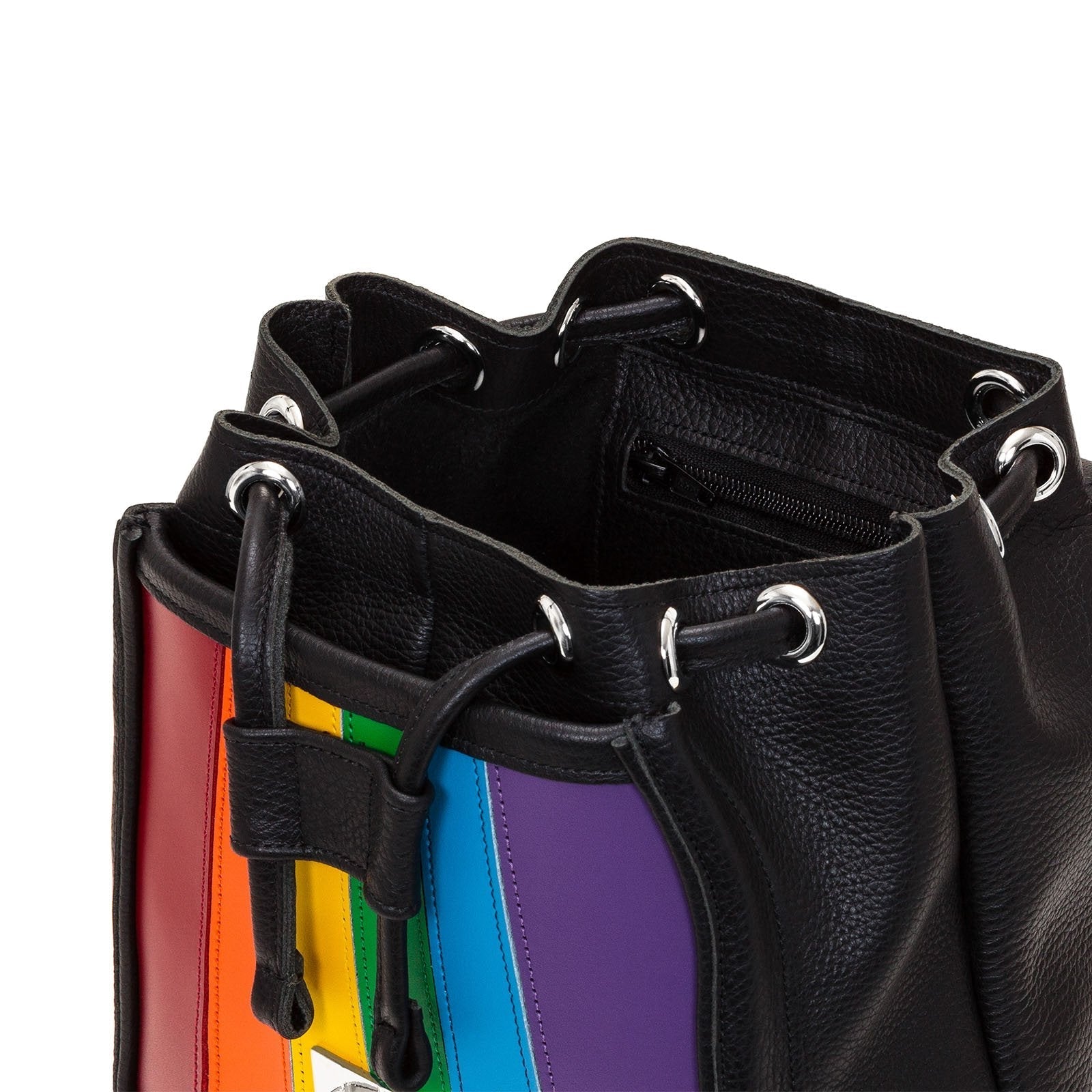 Leather Backpack - Pride Rainbow - Bascora