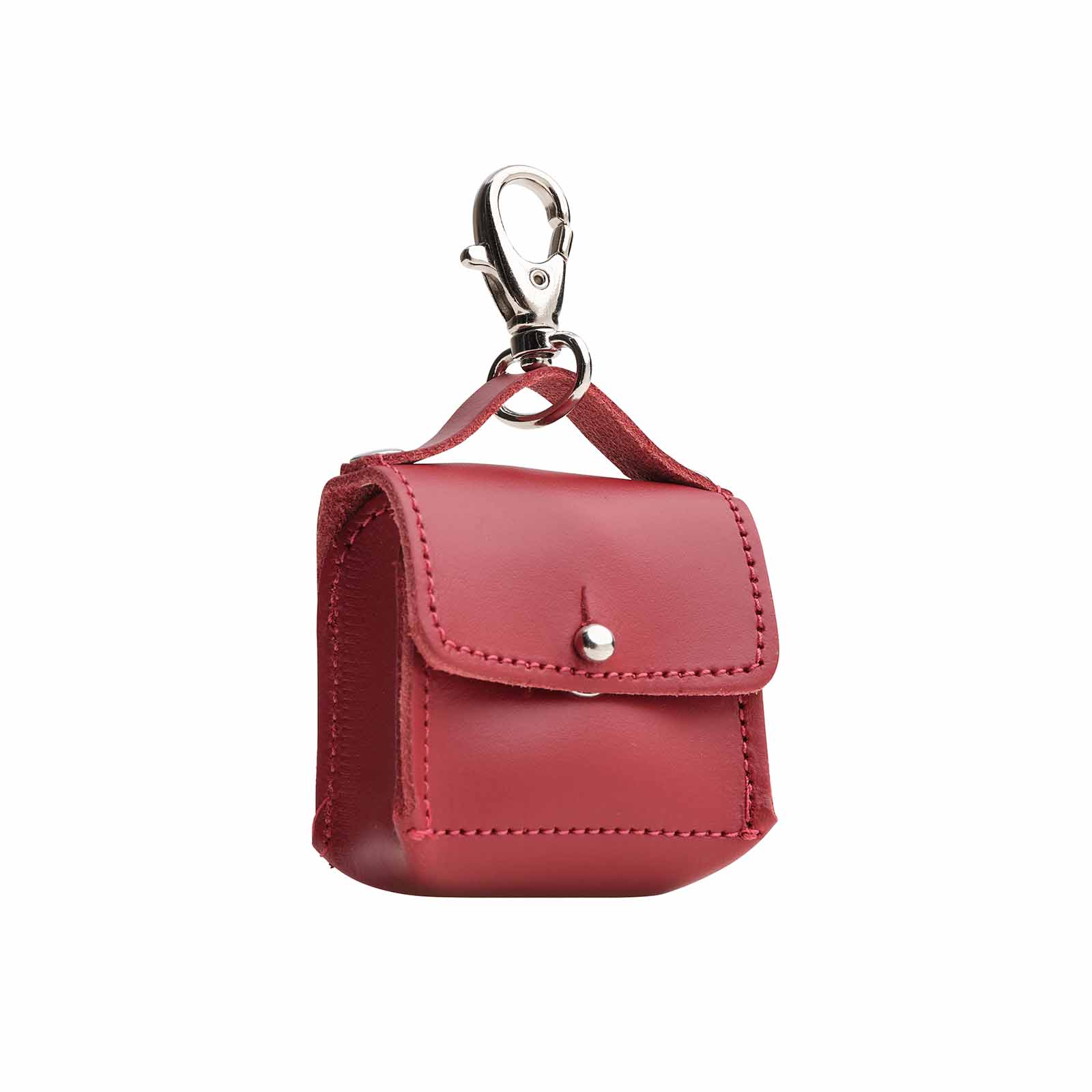 Leather Mini Bag Charm – Red - Bascora