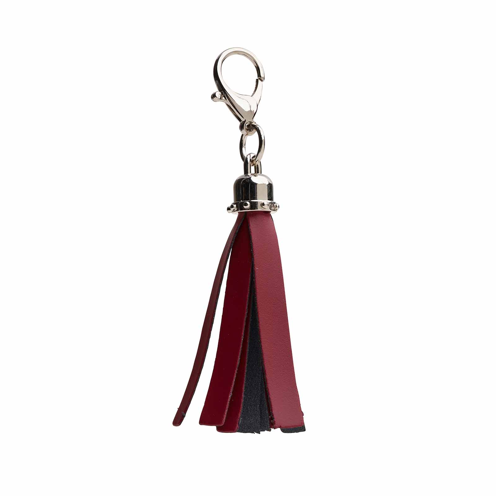 Leather Mini Tassel Bag Charm – Oxblood - Bascora