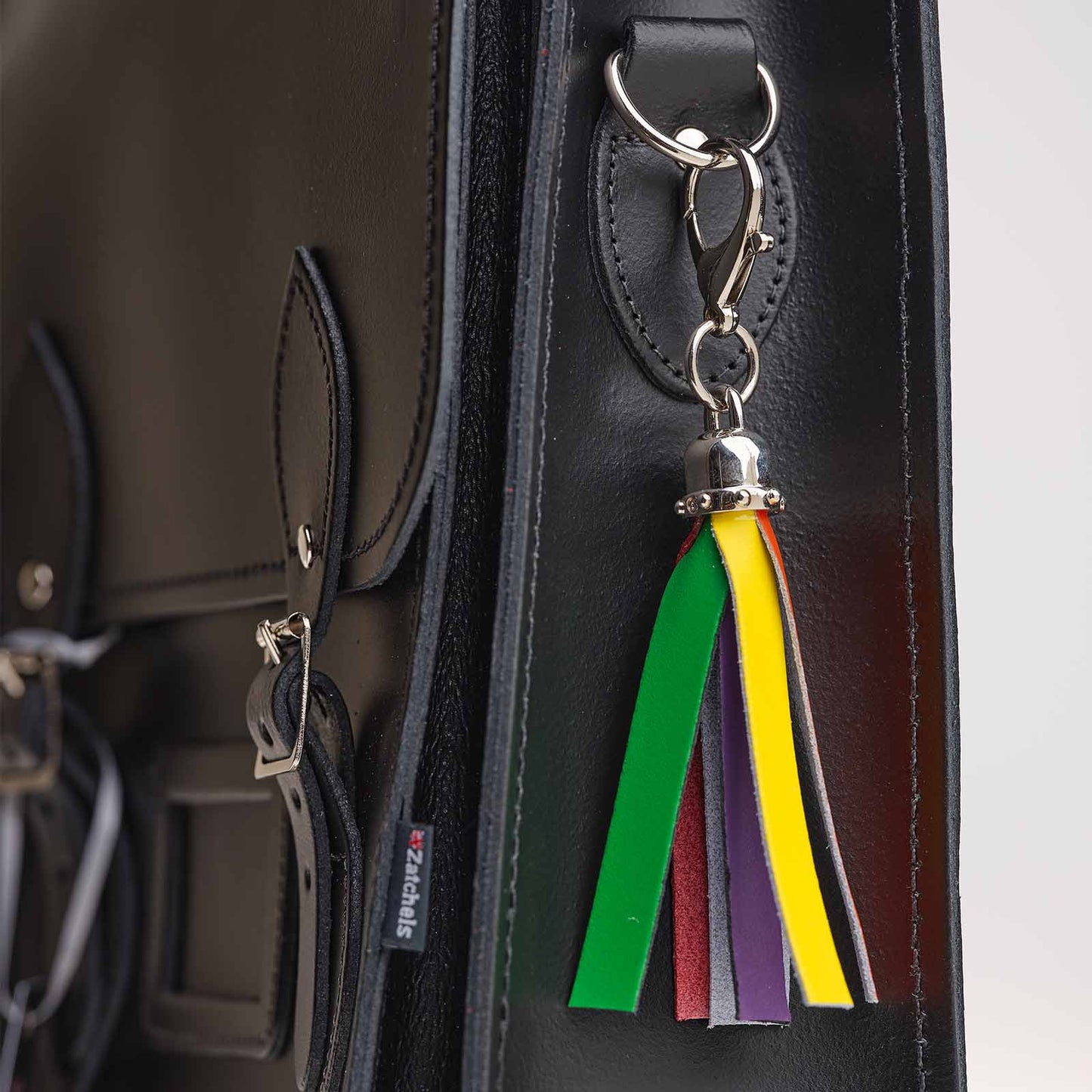 Leather Mini Tassel Bag Charm – Pride - Bascora