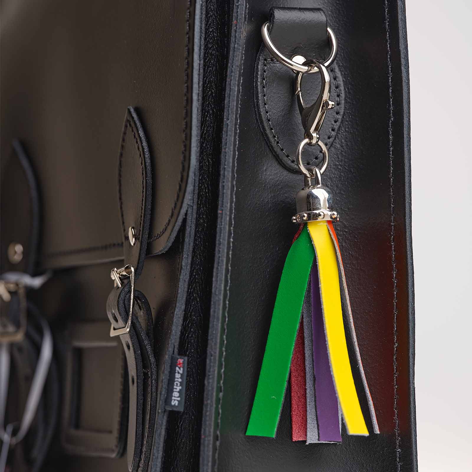 Leather Mini Tassel Bag Charm – Pride - Bascora