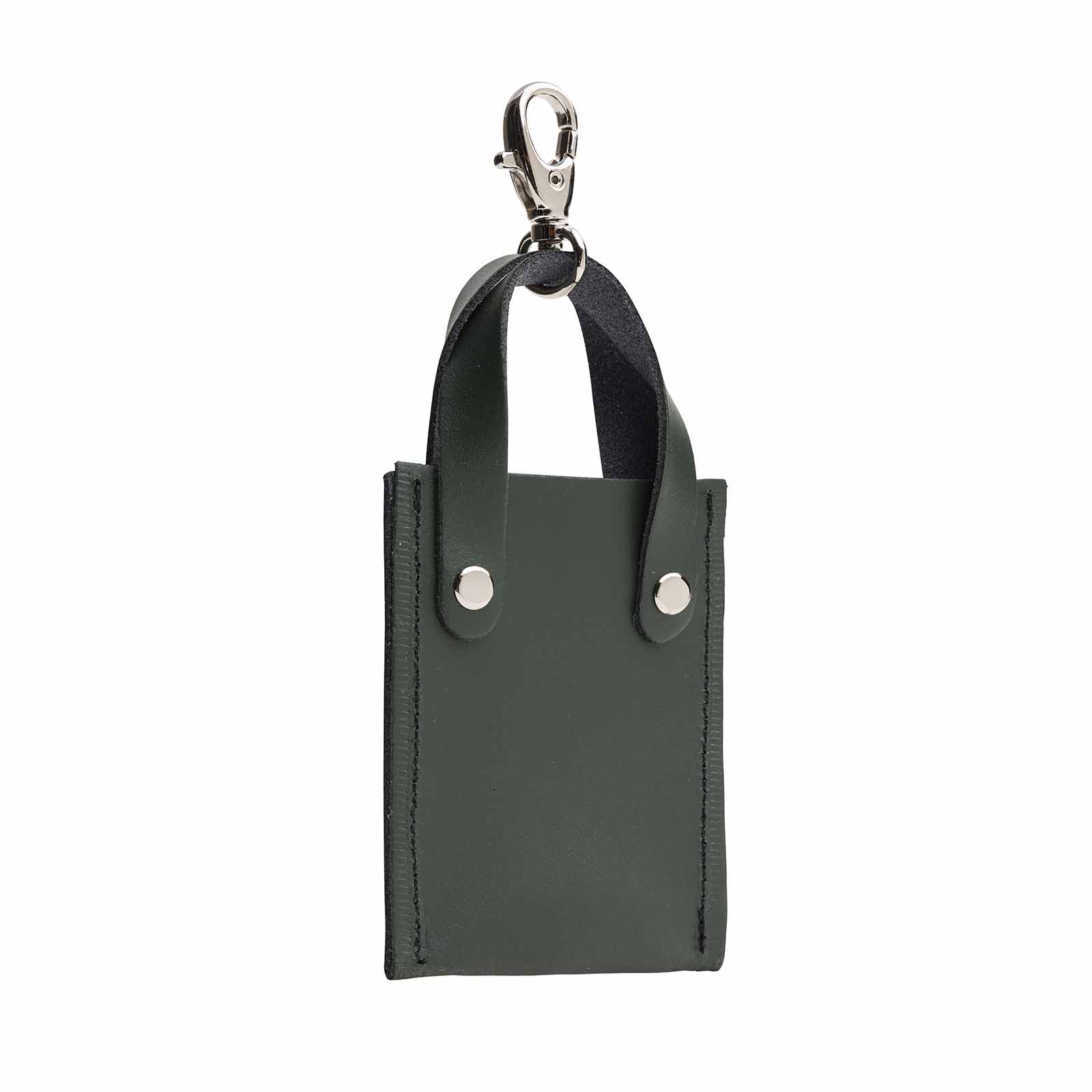 Leather Mini Tote Bag Charm – Ivy Green - Bascora