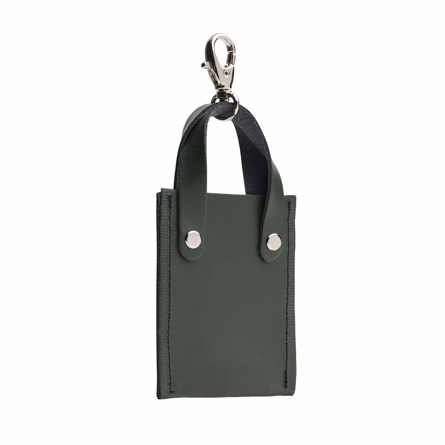Leather Mini Tote Bag Charm – Ivy Green - Bascora