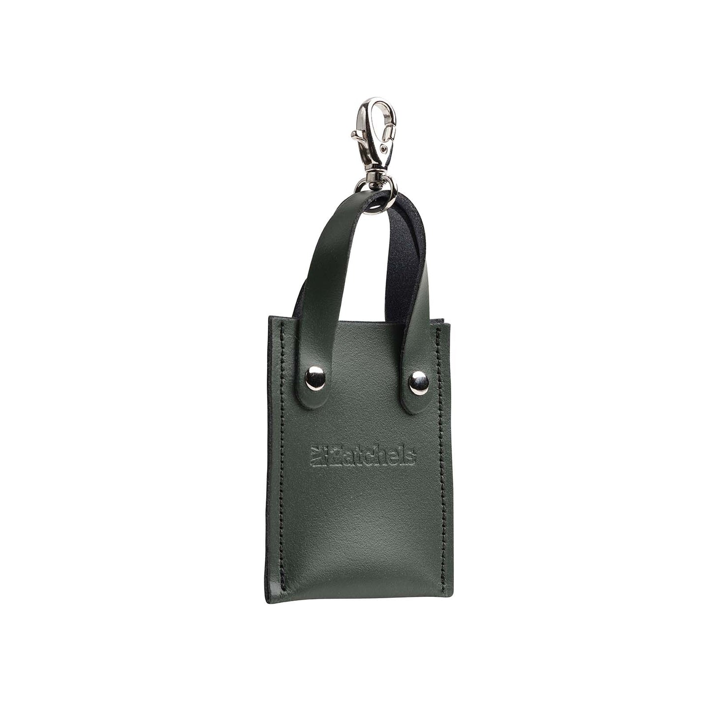 Leather Mini Tote Bag Charm – Ivy Green - Bascora