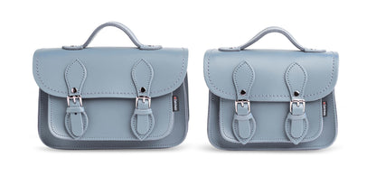 Handmade Leather Micro Satchel – Lilac Grey