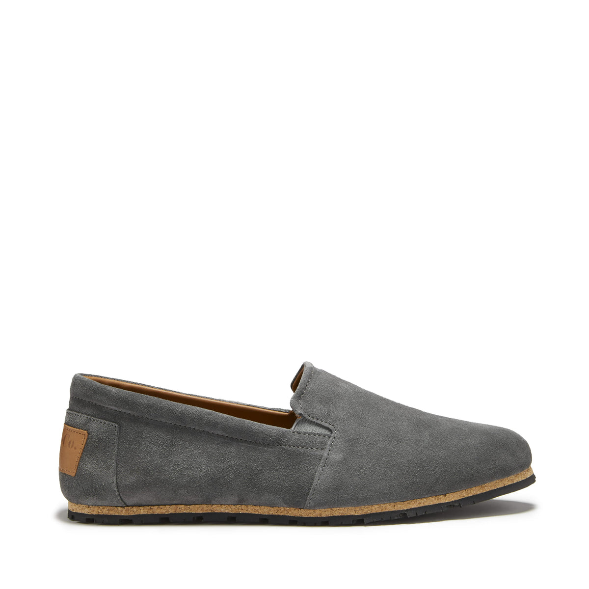 Hugs & Co. Charcoal Grey Suede Espadrilles with Upcycled Tyre Sole for Men