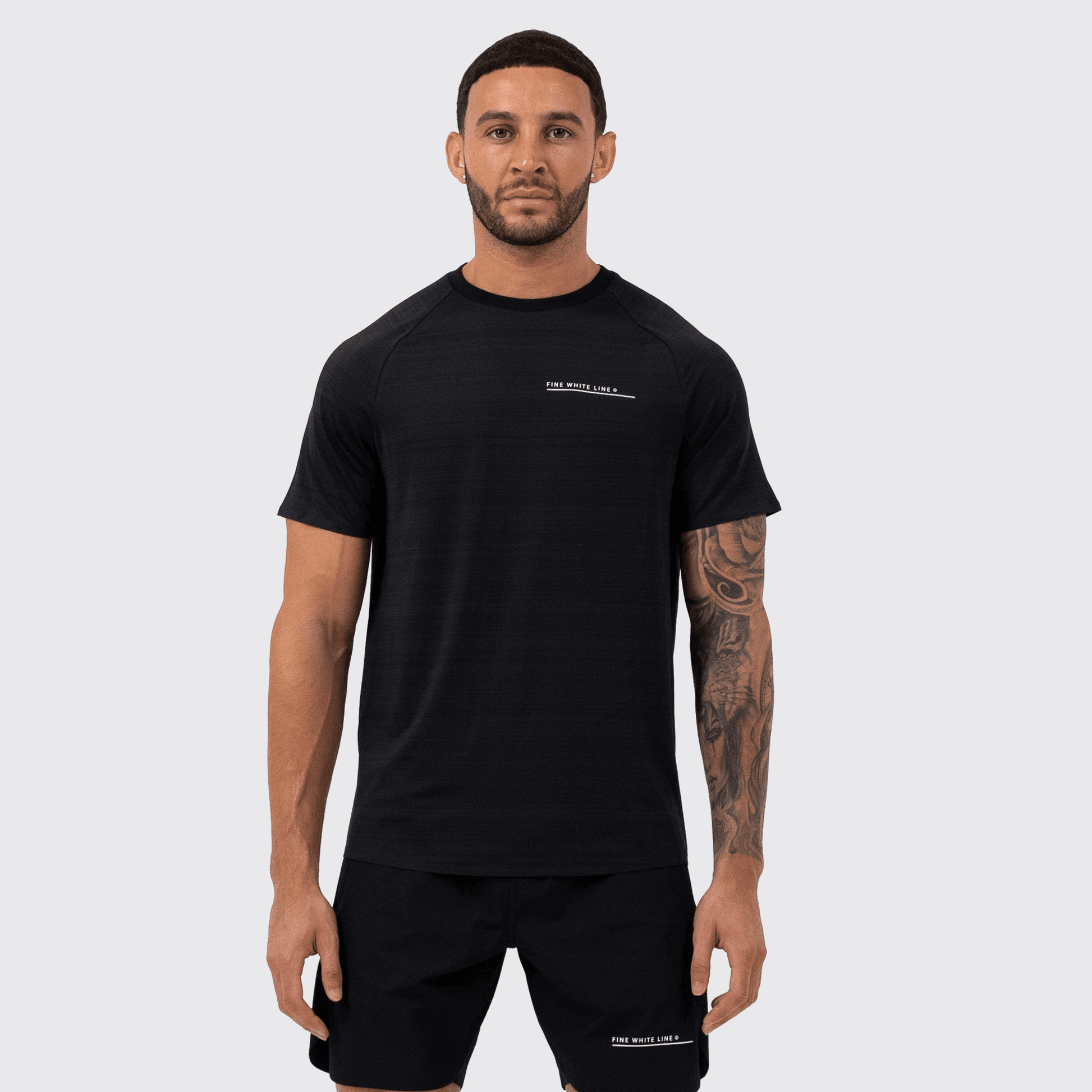 Mens Cosmos Black T-Shirt - Bascora