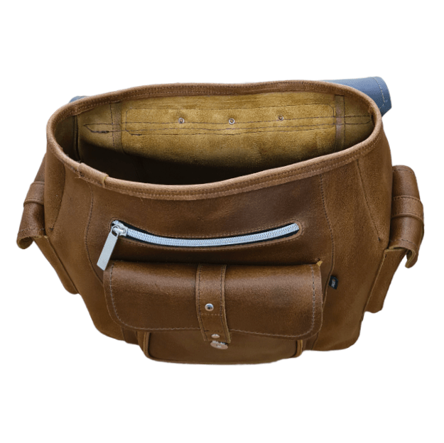 Men's Leather Tannery Backpack - Tan - Bascora