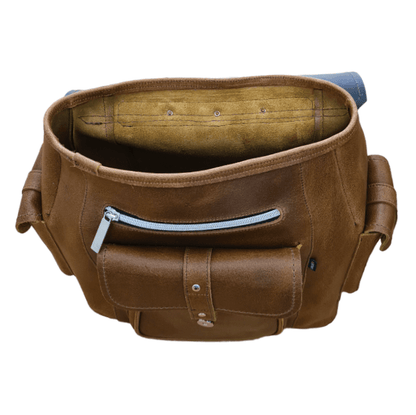 Men's Leather Tannery Backpack - Tan - Bascora