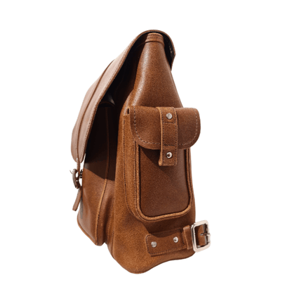 Men's Leather Tannery Backpack - Tan - Bascora