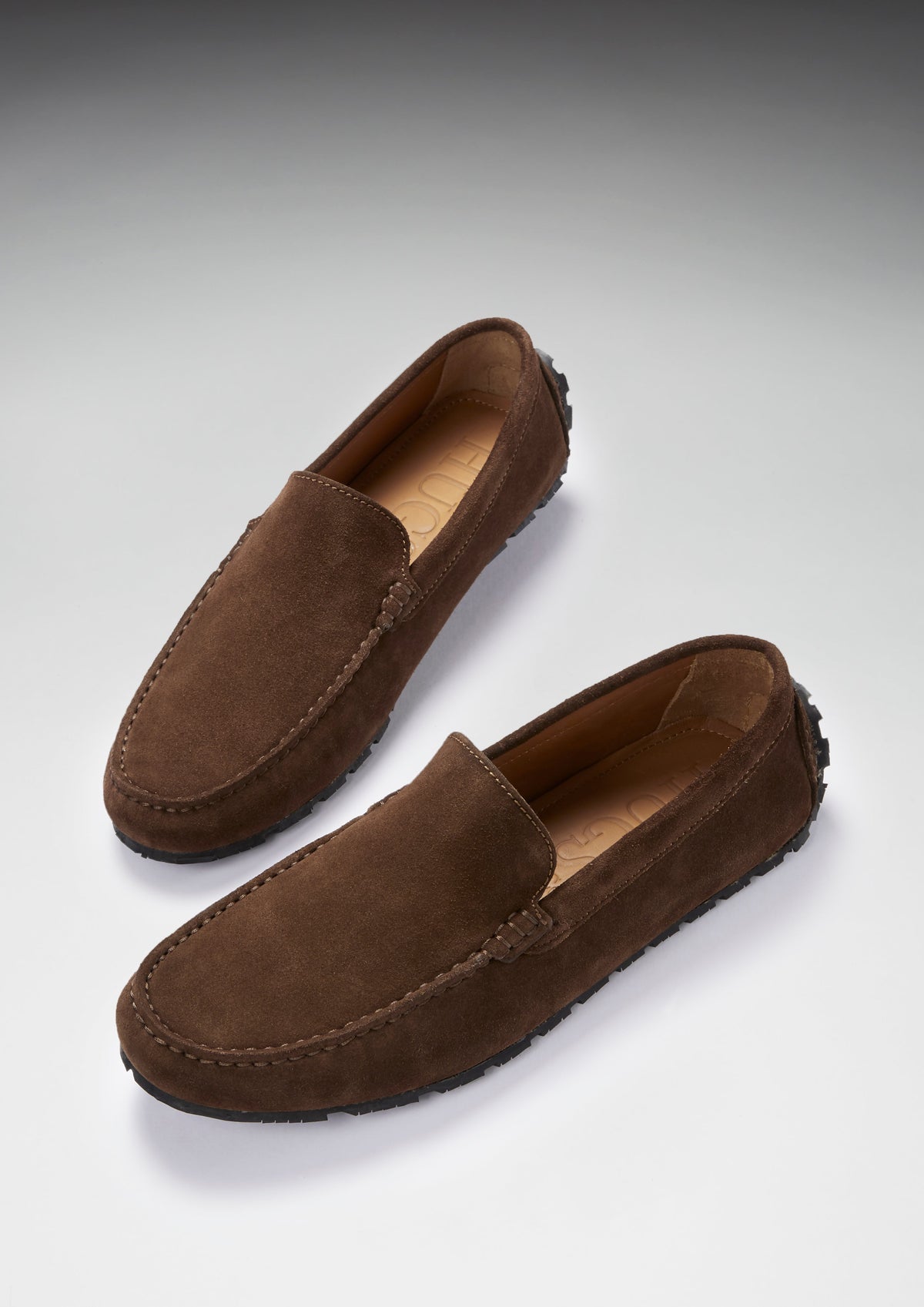 Hugs & Co. Men's Brown Suede TS1 Driving Loafers