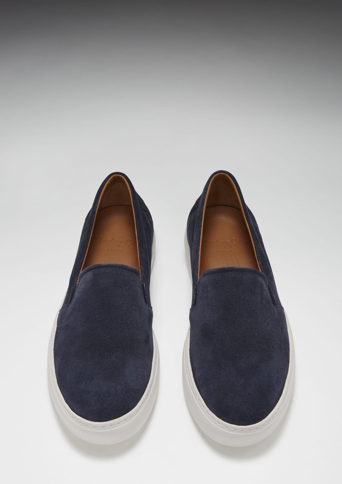 Hugs & Co. Navy Blue Suede Slip-On Sneakers for Men with Vibram Sole