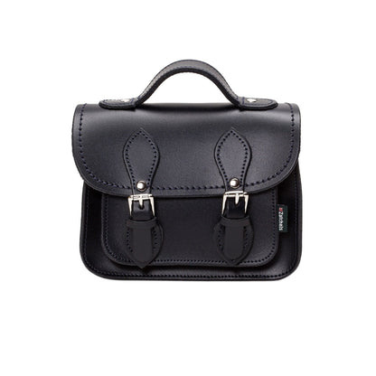 Handmade Leather Micro Satchel – Black
