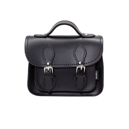 Handmade Leather Micro Satchel – Black
