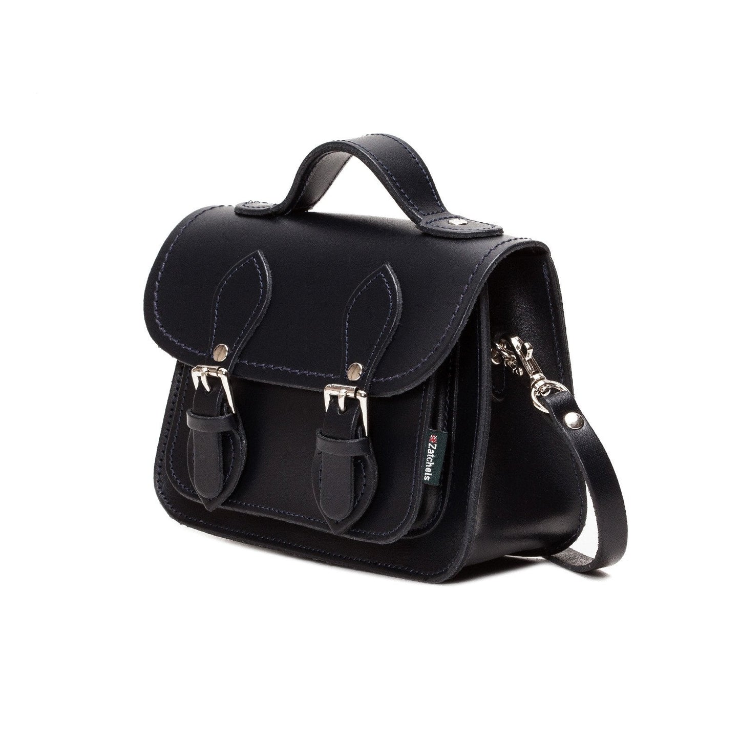 Handmade Leather Micro Satchel – Black