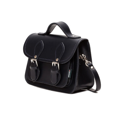 Handmade Leather Micro Satchel – Black