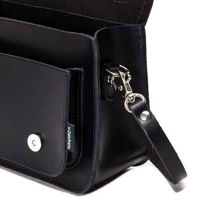 Handmade Leather Micro Satchel – Black