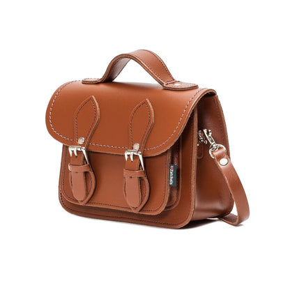 Handmade Leather Micro Satchel – Chestnut