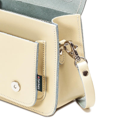 Handmade Leather Micro Satchel – Pastel Cream