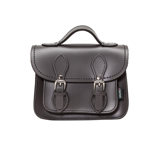 Handmade Leather Micro Satchel – Graphite