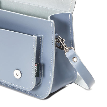 Handmade Leather Micro Satchel – Lilac Grey
