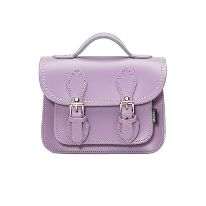 Handmade Leather Micro Satchel – Pastel Violet