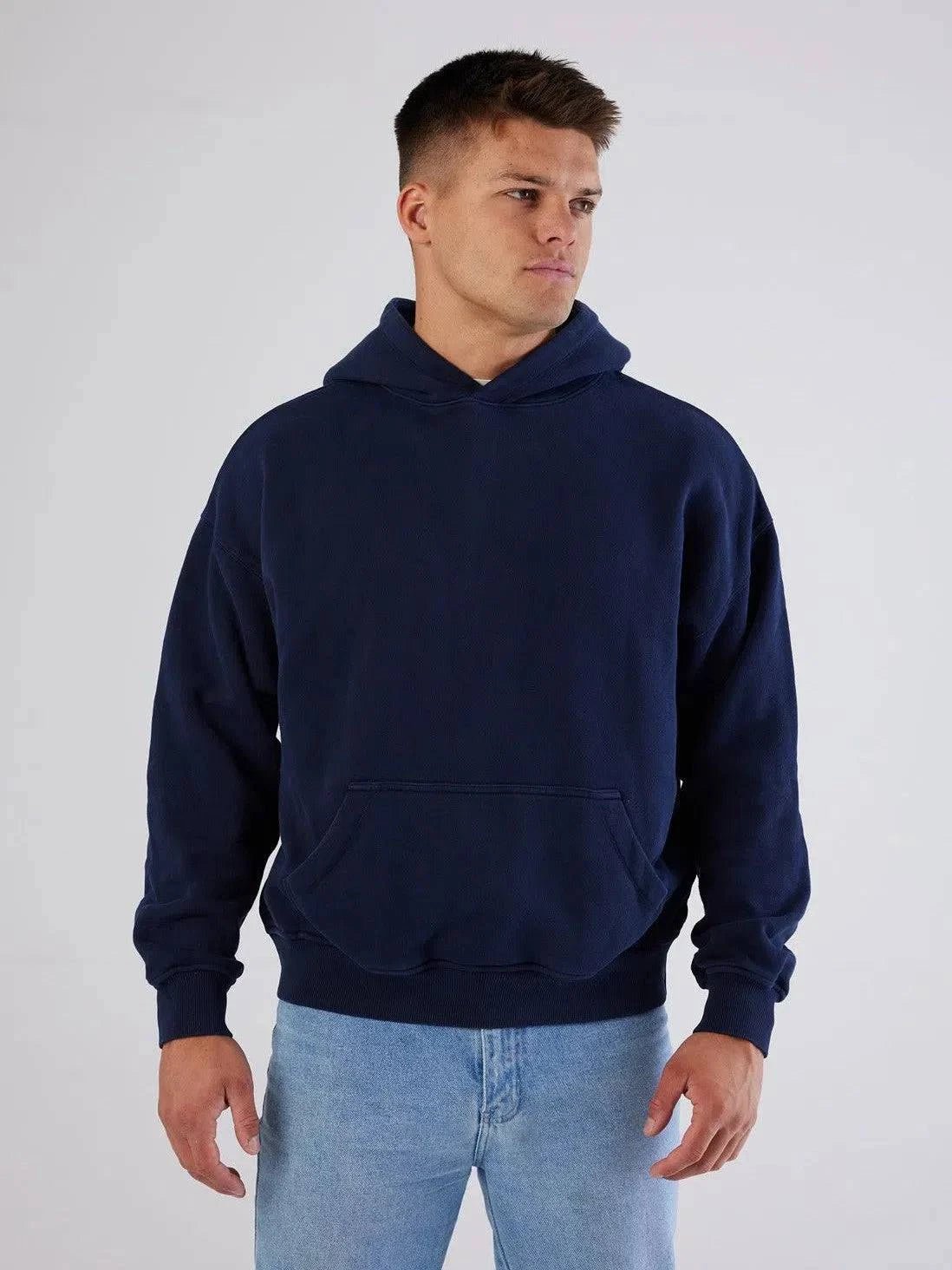 Monaco Heavyweight Hoodie Navy - Bascora