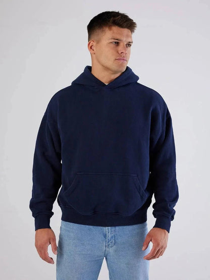 Monaco Heavyweight Hoodie Navy - Bascora