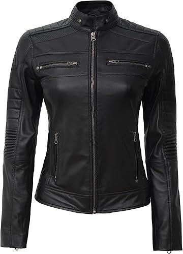 Motorcycle Leather Jacket for Women - Bascora