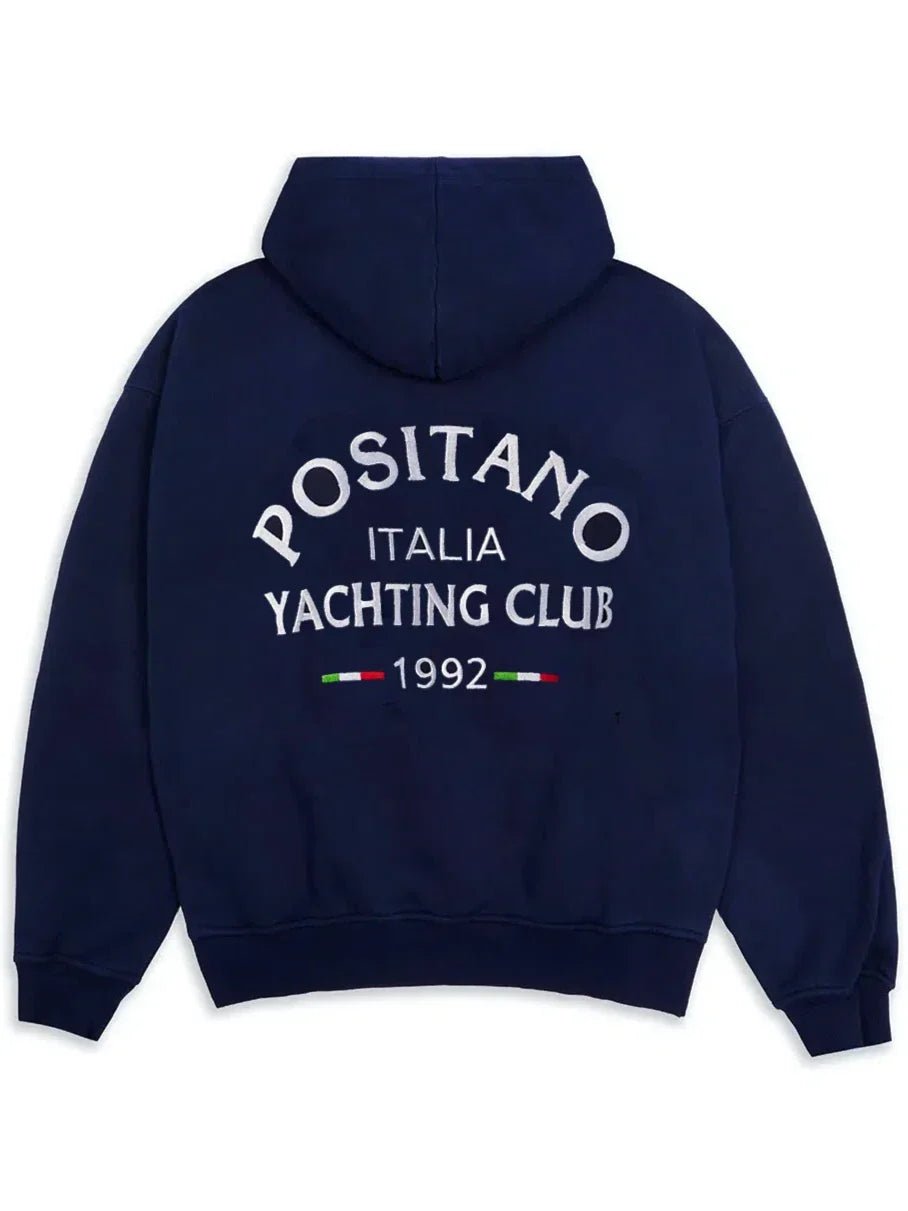 Navy Positano Heavyweight Hoodie - Bascora