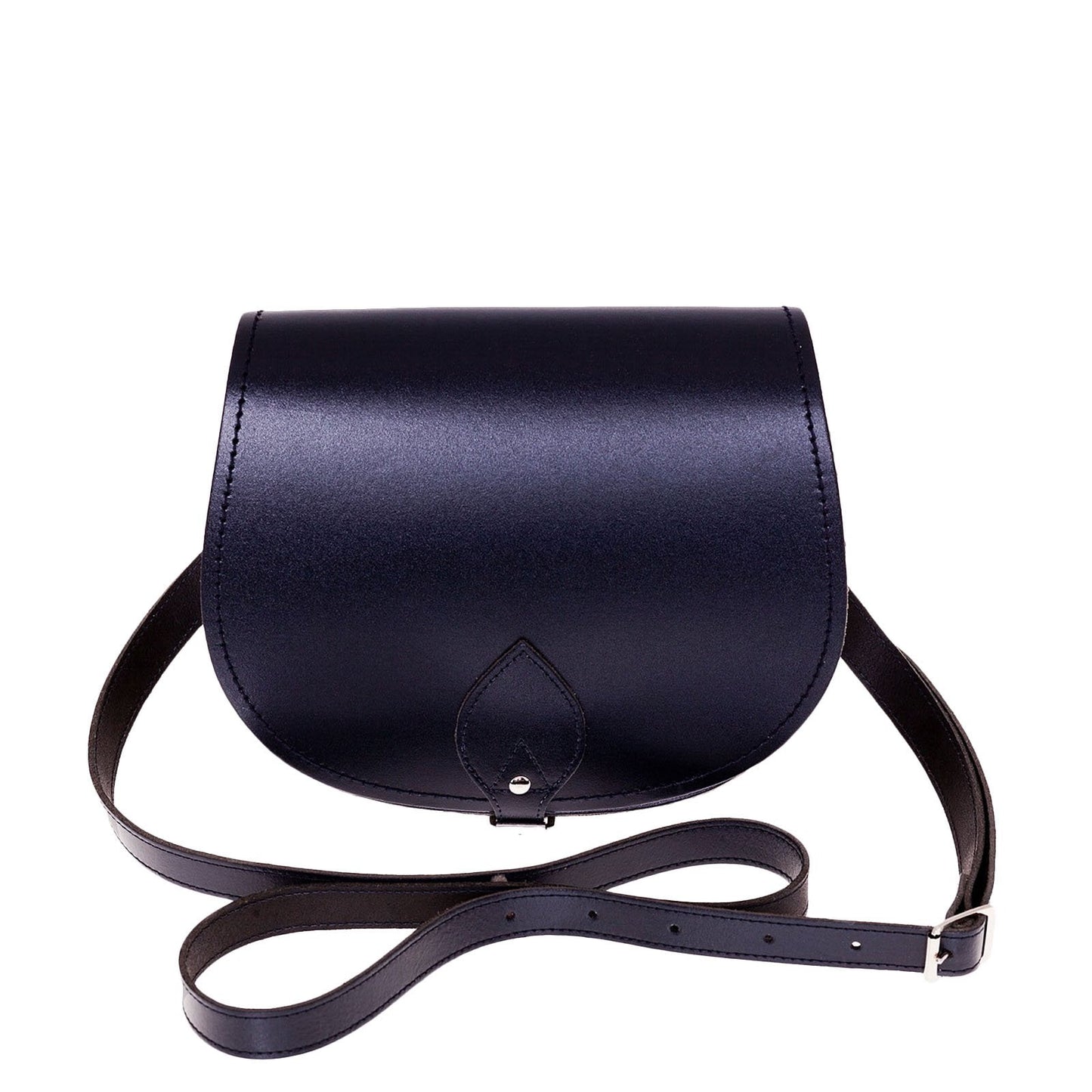Handmade Leather Saddle Bag – Navy
