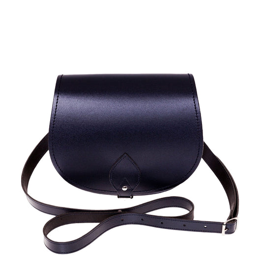 Handmade Leather Saddle Bag – Navy