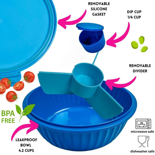 Yumbox Poke Bowl with 3 Compartment Divider - Various Colours