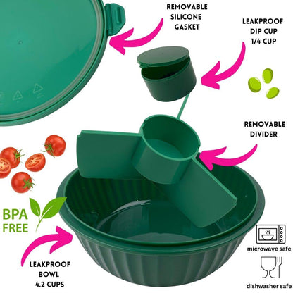 Yumbox Poke Bowl with 3 Compartment Divider - Various Colours