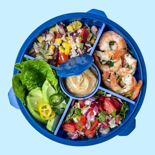 Yumbox Poke Bowl - Leakproof Salad Bowl with 4 Compartment Divider