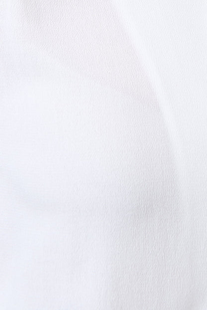 Octavia Moss Crepe Overlap Collar Shirt - Off White - Bascora