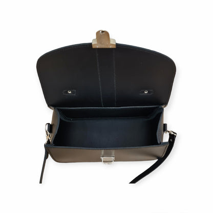 Olympia Handmade Leather Bag - Black - Bascora