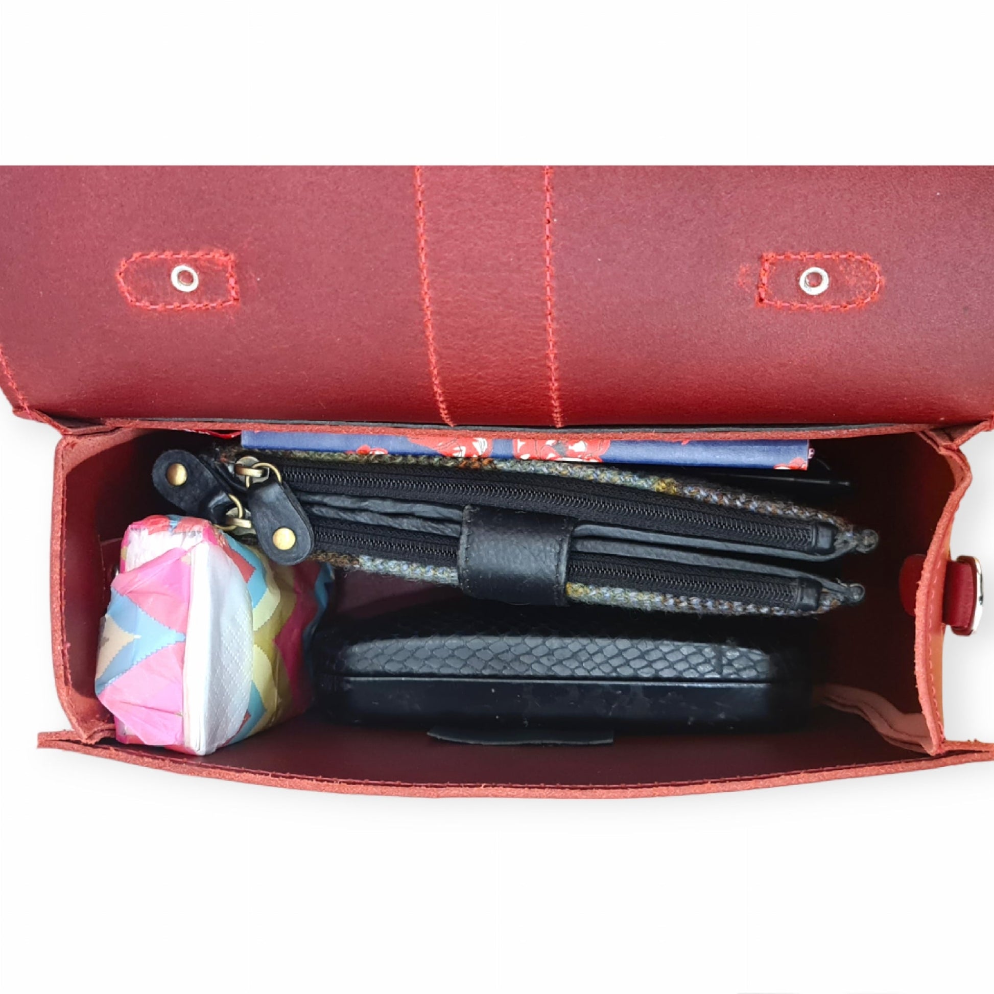 Olympia Handmade Leather Bag - Dark Brown - Bascora